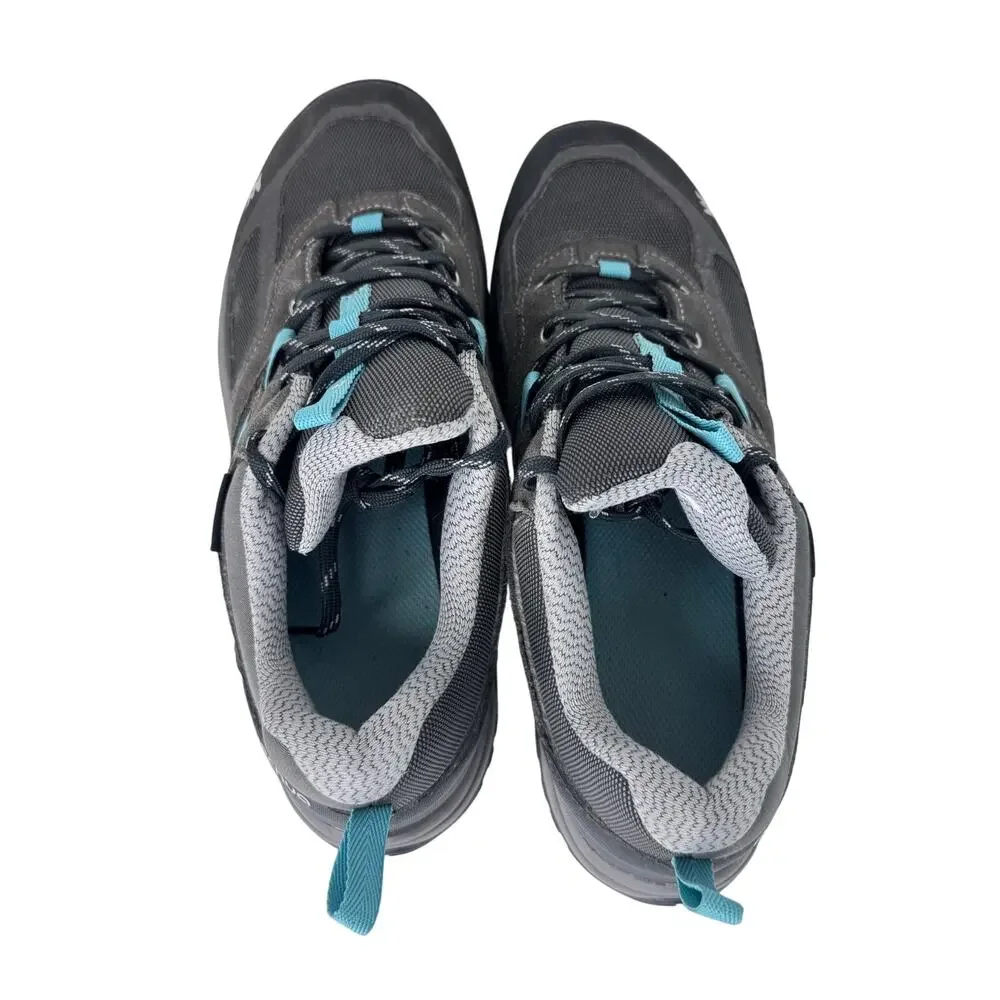 Quechua Decathlon MH100 Hiking Shoes Waterproof 8397090 Blue Grey Womens Size 9